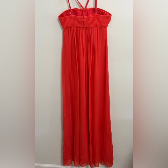 BCBGMaxAzria Silk Chiffon Halter Maxi Dress - Picture 7 of 8